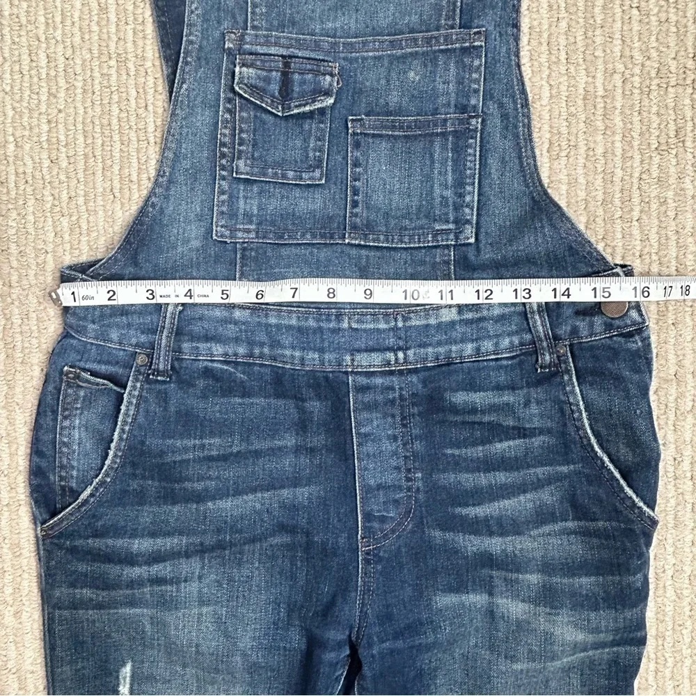 Free People Women's Sz 26 Distressed Backless Denim Overalls